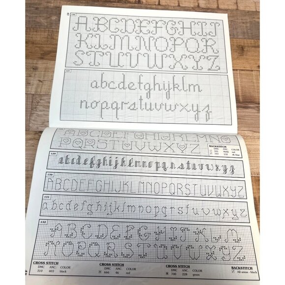 Alphabets Galore Cross Stitch Pattern Book By Leisure Arts - 136 Alphabets Inclu - Picture 3 of 4